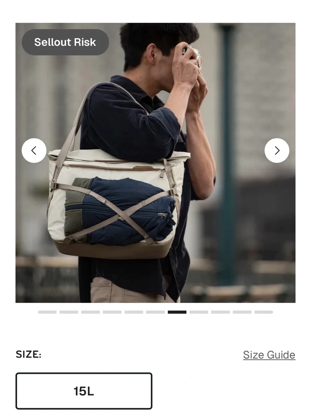 Peak Design Brand new Bone Everyday Tote with Neutral Trim